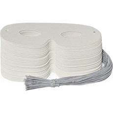 72팩 화이트 페이퍼 마스크 평범한 가면극 DIY 빈 코스튬 파티 할로윈 -