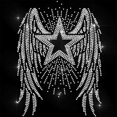 1개 유리 핫픽스 라인스톤 다리미 부착형 아플리케 의상 액세서리 (옷 가방 바지 날개 장식용) 297x210mm, 혼합색