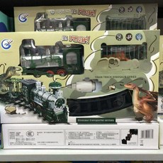 공룡기차 기차장난감 장난감 공룡 기차 트랙 세트 선물 레일, 1개