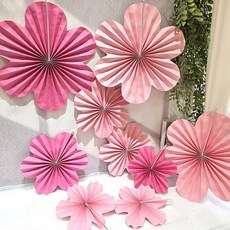 봄 모빌 벚꽃가랜드 종이꽃 모빌 어린이집 봄환경구성 웨딩 홈파티 가랜드, 1세트, 피치핑크