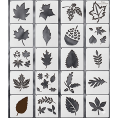 제니미엘 DIY 스텐실 도안 나뭇잎 낙엽 단풍잎 식물 몬스테라 스텐실 도안 벽화 가구 리폼 미술 도구, 1개