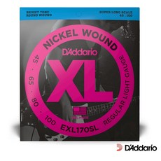 D'Addario EXL170 SL 45-100 加長版 貝斯弦 鎳弦 BASS Strings, 1個