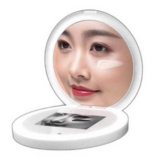 자외선 카메라 차단확인 미러 UV 거울 체크용 화장, 진주 화이트 원형 HD2