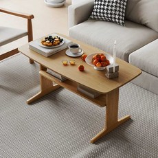 거실테이블 높은소파테이블 티 카페 리빙다이닝 원목 사이드, 1개, 4. (조립)100cm 브라운 전판형