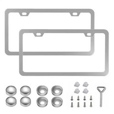 번호판 프레임 브래킷 도난 방지 나사 캡 전후면 겸용 등록 장착용, 1. Silver, 1개