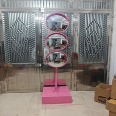 스탠드 볼록거울 인테리어 사각지대 포토존 반사경 카페, 풀 핑크 세트 60cm x3+2.5m
