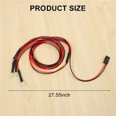 4 LED 조명 키트 2 화이트 2 레드 3mm 헤드 라이트 1/24 RC 크롤러 자동차 축 SCX24 90081 AXI00002 업그레이드 부품, 그림처럼