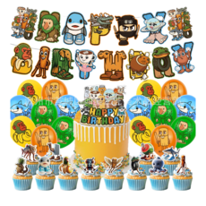 퉁퉁퉁 사후르 생일파티 가랜드 풍선 토퍼 세트