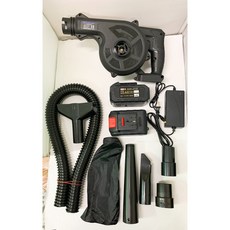 無線鋰電 鼓風機 兩用吹吸功能 電腦除塵器, 1個, 亞固吹風機 21V 黑 4.0AH雙電