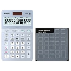 CASIO 計算器 JS-40B + 計算器 Kiskin 套組, JS-40B藍色+計算器鑰匙皮