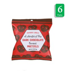 트레이더조 핸드플 오브 타이니 다크 초콜릿 미니 프레첼, 6개, 71g