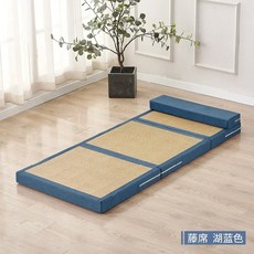 매트리스 공장 통기성 및 내마모성 접이식 지팡이 스폰지 수면 양면 사계절 싱글 기숙사, 90x200x5cm, 29) 90x200x5cm  Lake Blue