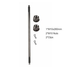Catdogbear 티타늄 볼트 액슬 코어 프론트 휠 액슬 오토바이 전기 자동차 개조용 M10 x 280mm 피치 1.25mm, 04 Black