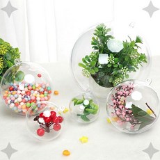 구형 투명 플라스틱 용기 소품 보관 장식 디스플레이 공예 재료 인테리어 소품, 1개, 투명공 원-7cm