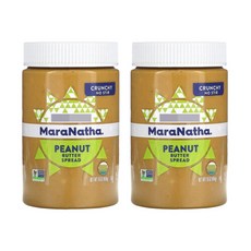 마라나타 피넛 땅콩 버터 잼 스프레드 크런치 454g x2통 글루텐프리, 2개
