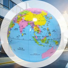 풍선 지구본 대형 40cm 행사데코소품 학습흥미유발 세계지도학습 가정학습환경 놀이학습연계 지리교육교구