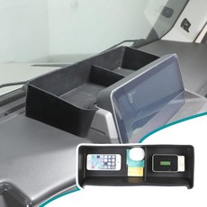 차량 센터 콘솔 대시 저장 박스 Ineos Grenadier 2020-2026 내비게이션 화면 후면 삽입 수납 트레이 정리함 실내 액세서리 블랙 USA, Black