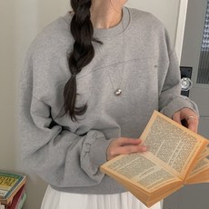 포멀크루 가을 크롭 루즈핏 맨투맨