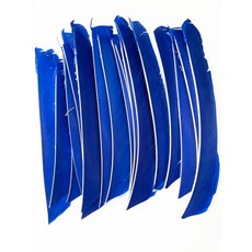 18-25CM 양궁 Fletching 화살 깃털 여러 가지 빛깔의 전체 길이 컷 없음 진짜 칠면조 DIY 샤프트 50 개, 15 dark blue, 1개