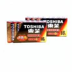 TOSHIBA 東芝 碳鋅電池 1.5V 3號 4號 AA AAA 環保電池 16入, 1個, 1套, 東芝4號16顆組