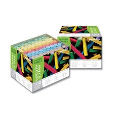 MUNGYO 無塵粉筆 100支/盒 無毒環保, 1個, 彩色