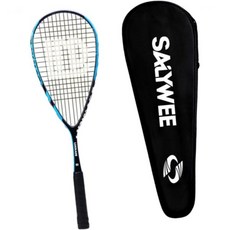 콜라시 카본 파이버 스쿼시 라켓 트레이닝 패들 경량 캐리백 논슬립 티어 드롭 포함 공원 여행용, Blue