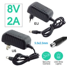 AC DC 어댑터 컨버터 벽 충전기 8V 2A 2000ma 전원 공급 장치 100-240V LED 변압기 스위칭 C6, 01 EU 플러그, 1개