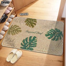 DFMEI 卡通亞麻地毯地墊, 1個, 樹葉
