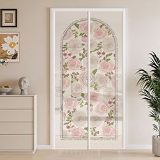 妃雪森 防蚊門簾 強力磁吸條 紗窗防蚊蟲紗門紗簾, 薇【外框測量 尺寸寧大勿小】_2,70*200