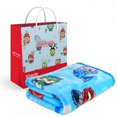 슈베른 부엉이 양면 밍크담요 양면담요 무릎담요-(M) 70x100 극세사담요 차량용담요 돌답례품, 1개, 슈베른 양면담요(중)