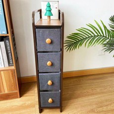 夾縫收納櫃窄縫抽屜式20cm寬床頭櫃沙髮衣櫃客廳臥室玩具簡易飄窗廚房置物架 廚房收納櫃 櫥櫃 餐櫃 多層收納櫃 HHZK, 4抽淡青色1個, 1個