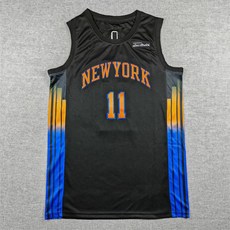 브런슨 블랙 자수 농구 조끼 NBA 뉴욕 저지 농구나시