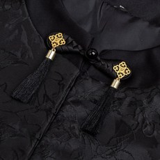 개구리 모양 단추 매듭 고정 장치 바느질 수공예 꽃무늬 치파오 천, 1개, 7. 10