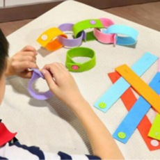 펠트지단추연습 소근육발달 단추끼우기 작업치료 언어치료 특수치료 유아발달 돌봄교실 어린이집 기관용, 물결형