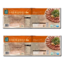 제이엠 느린농장 무항생제 오리훈제슬라이스아이스박스포장 코스트코, 2개, 1kg