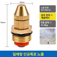 농업용 스트링쿨러 헤드 나비형 쿨링 고압 빗방울 정원용, 구리암석, 1개