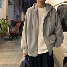 [행복사이소] 기모 기본 베이직 무지 후드집업 오버핏 남여공용 학생 학교 사무실