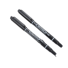 雙頭奇異筆 極致防水 速乾, 1個, 雙頭筆【黑色】1支, 黑色