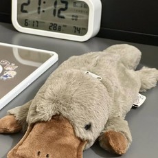 동물필통 봉제 인형 파우치 강아지 토끼 수달 인형 애니멀 볼펜, 1개, 오리너구리