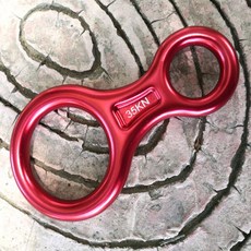 特價秒殺 8字環逃生緩降器 戶外登山攀巖必備 鋁閤金八字環速降器 下滑保護安全裝備 專業攀巖器材 防護裝備推薦, 紅色