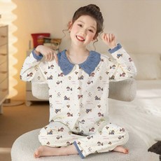 윤블리 초등학생 긴팔 홈웨어 파자마세트 [6200]