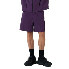 널디 NDY 지퍼 포인트 우븐 하프팬츠 다크퍼플