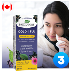 에키네시아 추춞 엘더베리 효능 액상 영양제 120ml 3병 캐나다, 3개