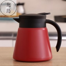 【好物優選Top1】北島-保溫瓶 保溫茶壺 熱水壺 保溫水壺 大容量 304不銹鋼 雙層保溫壺 辦公家用 歐式咖啡, 1個, 紅色600ml