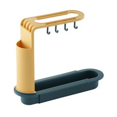 온리코 길이 조절 물빠짐 싱크대 수납 선반, 엘로우, 1개