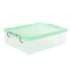 聯府 MIT 15L 彩色掀蓋三入組 K015 強固型收納箱, 綠, 1個