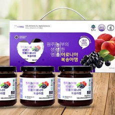 국내산 수제 아로니아 복숭아 잼 3개 선물세트