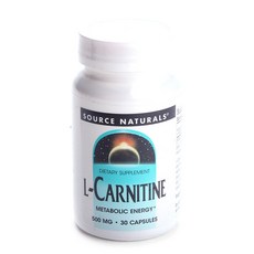 SOURCE NATURALS 左旋肉鹼膠囊 500mg, 30顆, 1罐