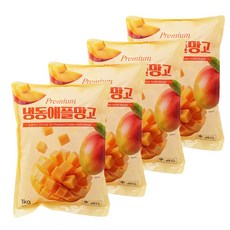 당도높은 무첨가 100% 애플망고다이스, 4개, 1kg(애플망고다이스)