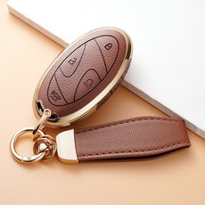 WonRay 호환 현대 키케이스 디올뉴 그랜져 GN7 아이오닉 6 쏘나타 아반떼 싼타페 코나 SX2 7버튼 5버튼 스마트 키케이스, 01.브라운*5버튼